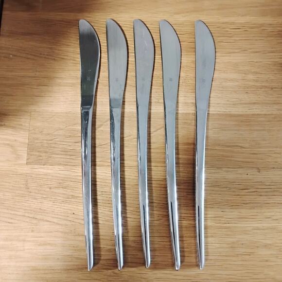 5 WMF Cromargan Nordic 9 3/4" Dinner Knives Knife Stainless Steel - Picture 4 of 6